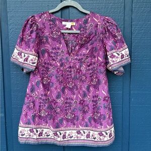 Unique Boho Floral Blouse